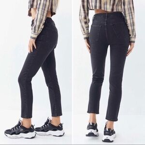 BDG Urban Outfitters Womens Jeans Girlfriend High Rise Washed Black Size 28